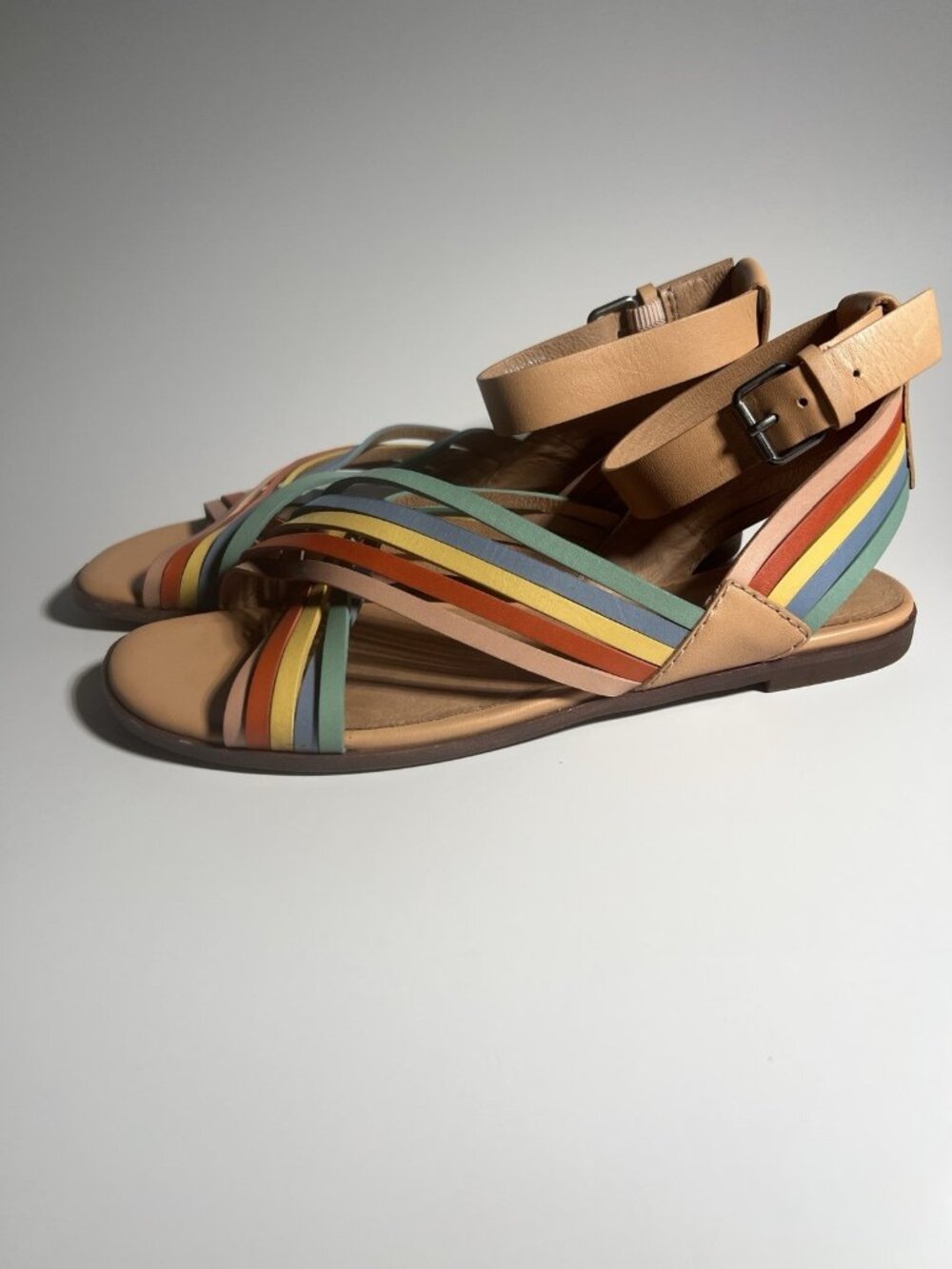 Madewell Strappy Leather Sandals Multicolor Women’s Size 6.5 - Picture 8 of 14